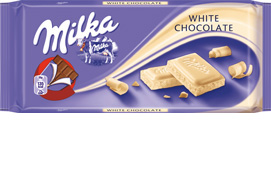 MILKA white chocolate 100g