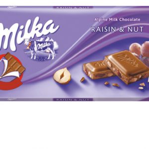MILKA raisin and nut chocolate 100g